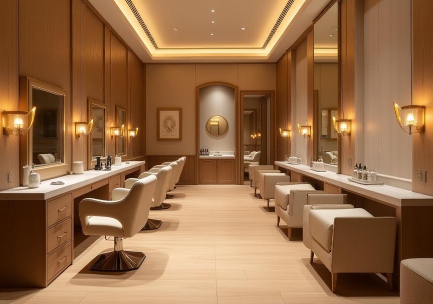Intérieur du salon Éclat Beauté à Paris, décor raffiné